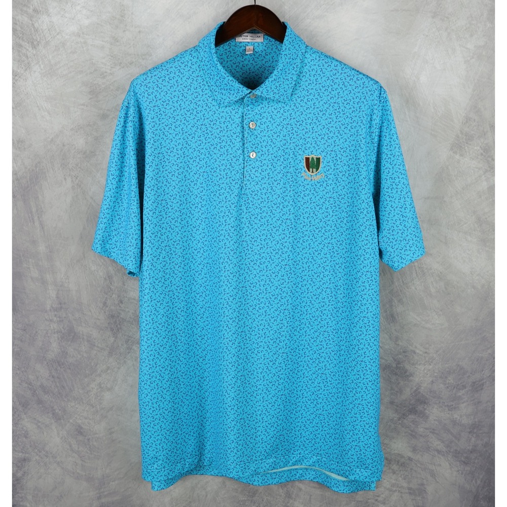Pine Valley Golf Club Peter Millar Hammered Performance Jersey Golf Polo Mens L